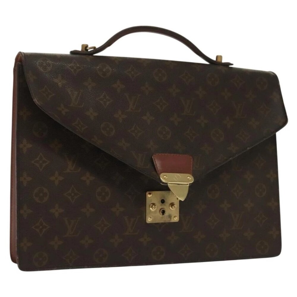 LOUIS VUITTON Monogram Porte Documents Bandouliere Bag M53338 Auth 138687